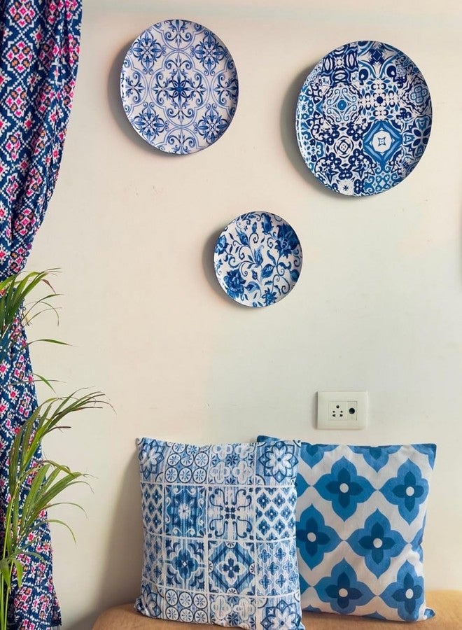 RITUALISTIC Portuguese | Madhubani Wall Plates for home decoration | Wall Decor item for living room | Metal Wall Décor | Gift items for unisex | Wall showpiece|Home Décor Gift Item | Set of 3 - Image 1